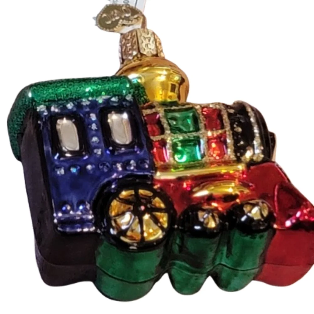 Merck Old World Christmas Ornament Train Engine Locomotive Christmas holiday